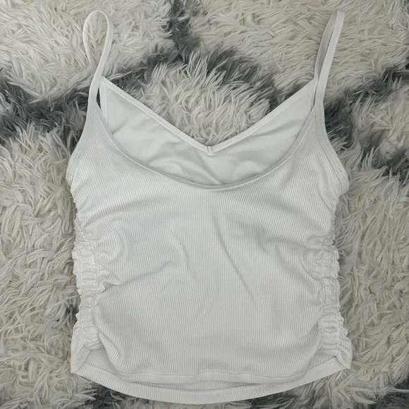 VUORI - NWOT Women's Size XS Rib Ruched Tank - White - Picture 4 of 5